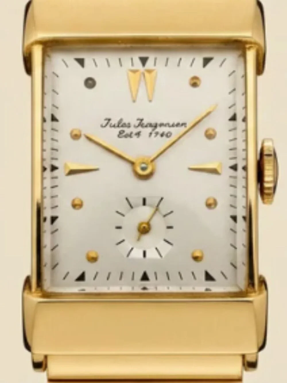 14 Jules Jurgenson Men's 14K Solid Gold Men's Elegant Wrist Watch